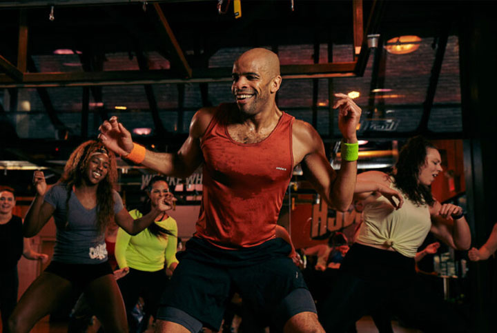 Members working out together